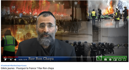 Rav Ron Chaya: Gilets Jaunes, pourquoi la France