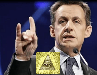 Nicolas Sarkozy signe de cornes de Satan