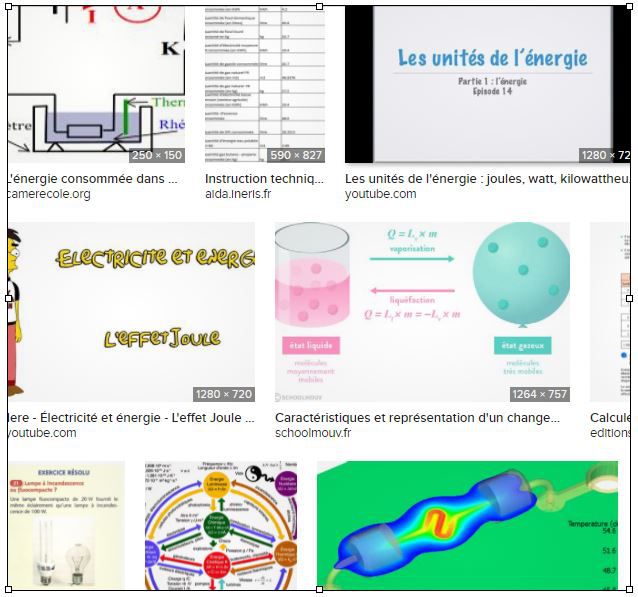 énergie de la physique mesurée en joules