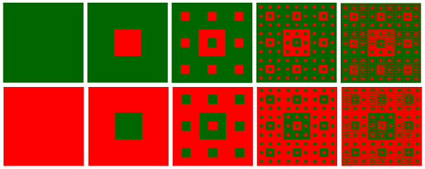 Formation du Tapis de Sierpinski