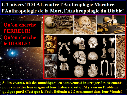 L'Univers TOTAL contre l'Anthropologie Macabre, l'Anthropologie du Diable!