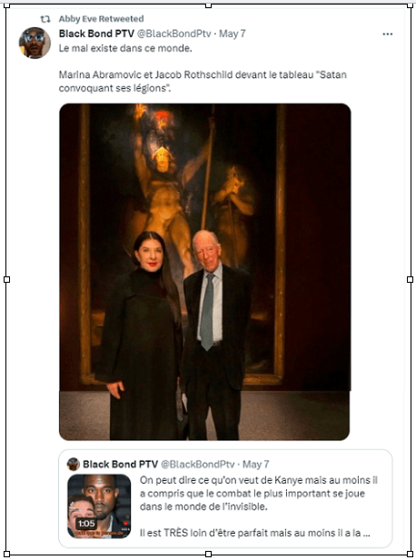 Jacob Rothschild un Satan et Marina Abramovic une satanist