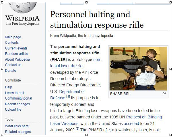 PHASR ou Personnel Halting And Stimulation Response Rifle