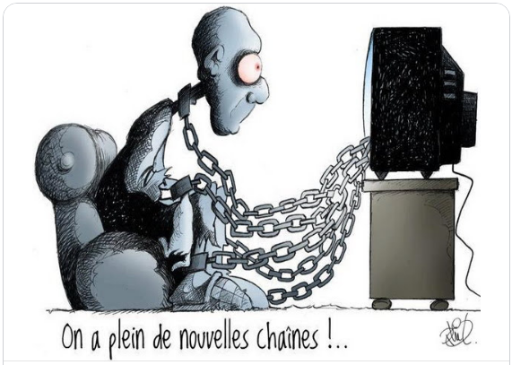 Enchaîné par les chaînes de télé