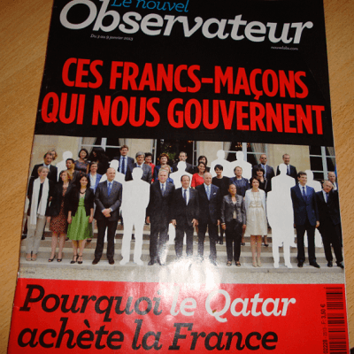 Titre de l'OBS, ces Francs-maçons qui nous gouvernent