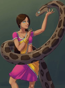 Le serpent qui hypnotise la femme