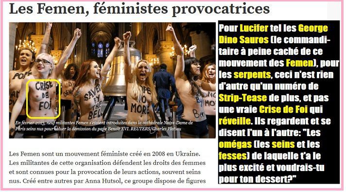 Les femen, un exemple de fausse libération de la femme