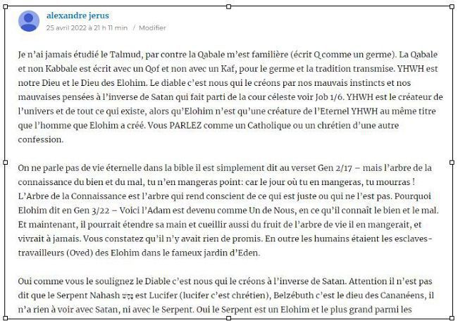 Combat spirituel avec talmudo-kabbaliste Alexandre Jérus 3