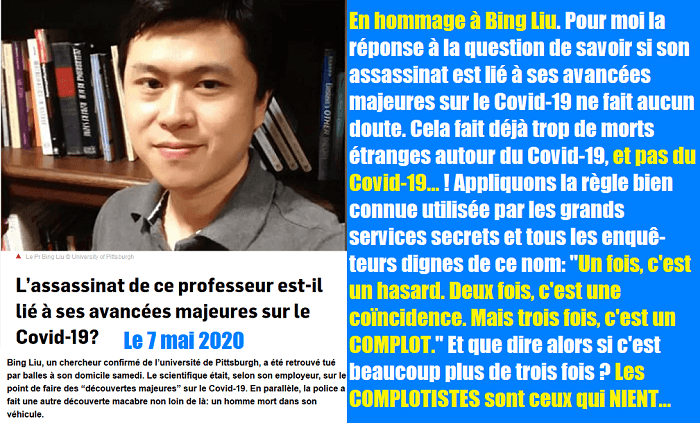 Assassinat du jeune chercheur chinois Bing Liu
