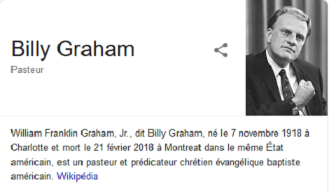 Billy Graham pasteur américain