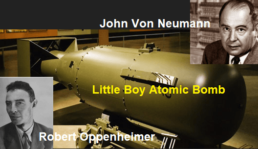 John Von Neumann et Robert Oppenheimer, pères de la bombe atomique