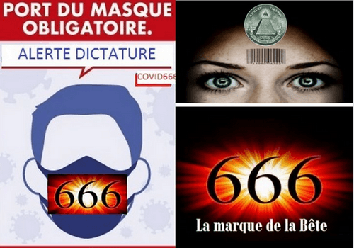 Masque obligatoite et signe de la Bête immonde 666