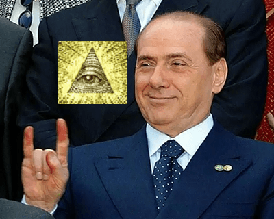Signe Illuminatis Lucifer Berlusconi