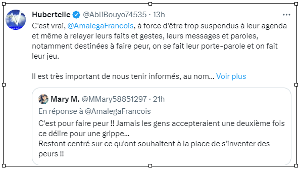 Tweet à François Amaléga sur le Retour du Christ