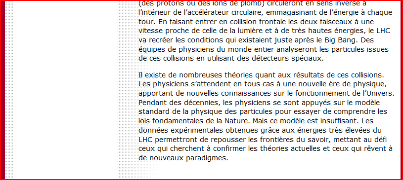 Le Grand collisionneur LHC, 2