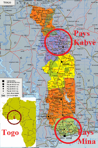 Togo, Pays Kabyè et Pays Mina