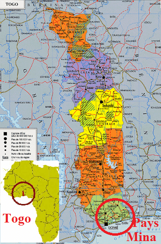 Togo, Pays Mina