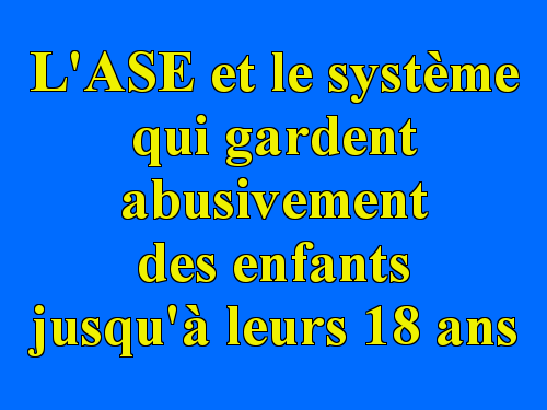 Enfants kidnappés jusqu'à 18 ans