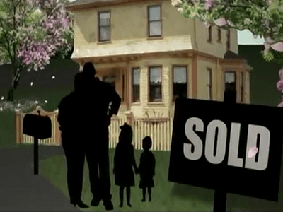 Le professionnel de l'immobilier vend ses maisons dans le Monde de Négation